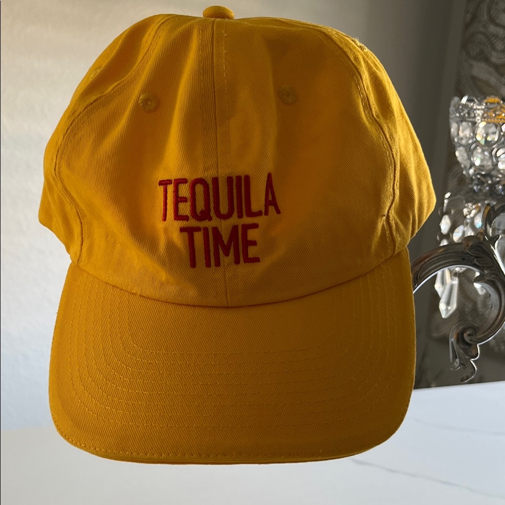 Yellow "Tequila Time" Embroidered Dad Hat